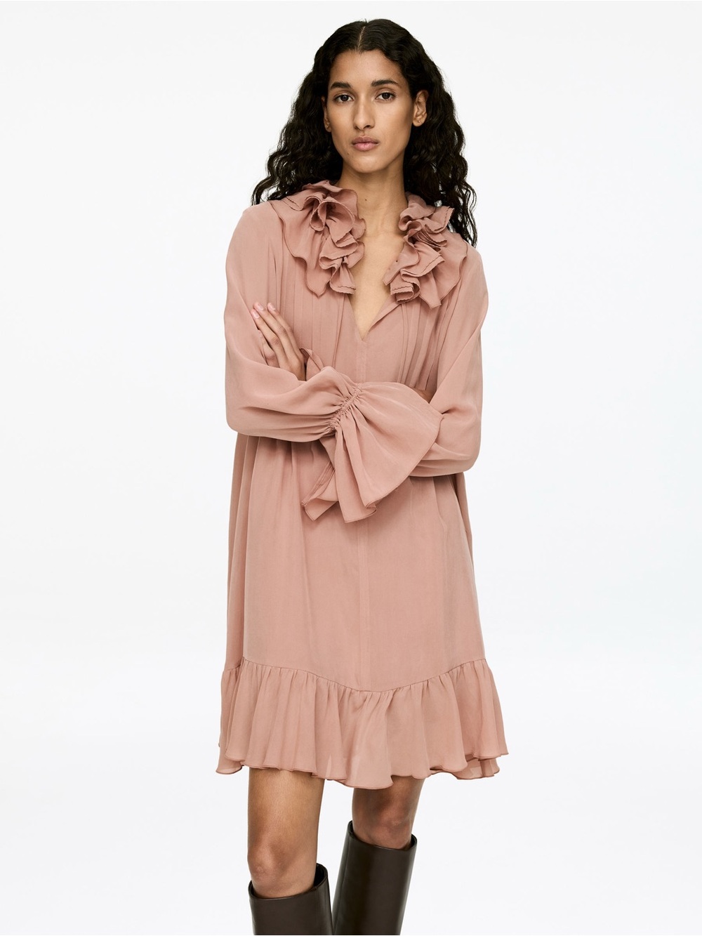 NEW!!! Arket Frilly Dress Sz 10